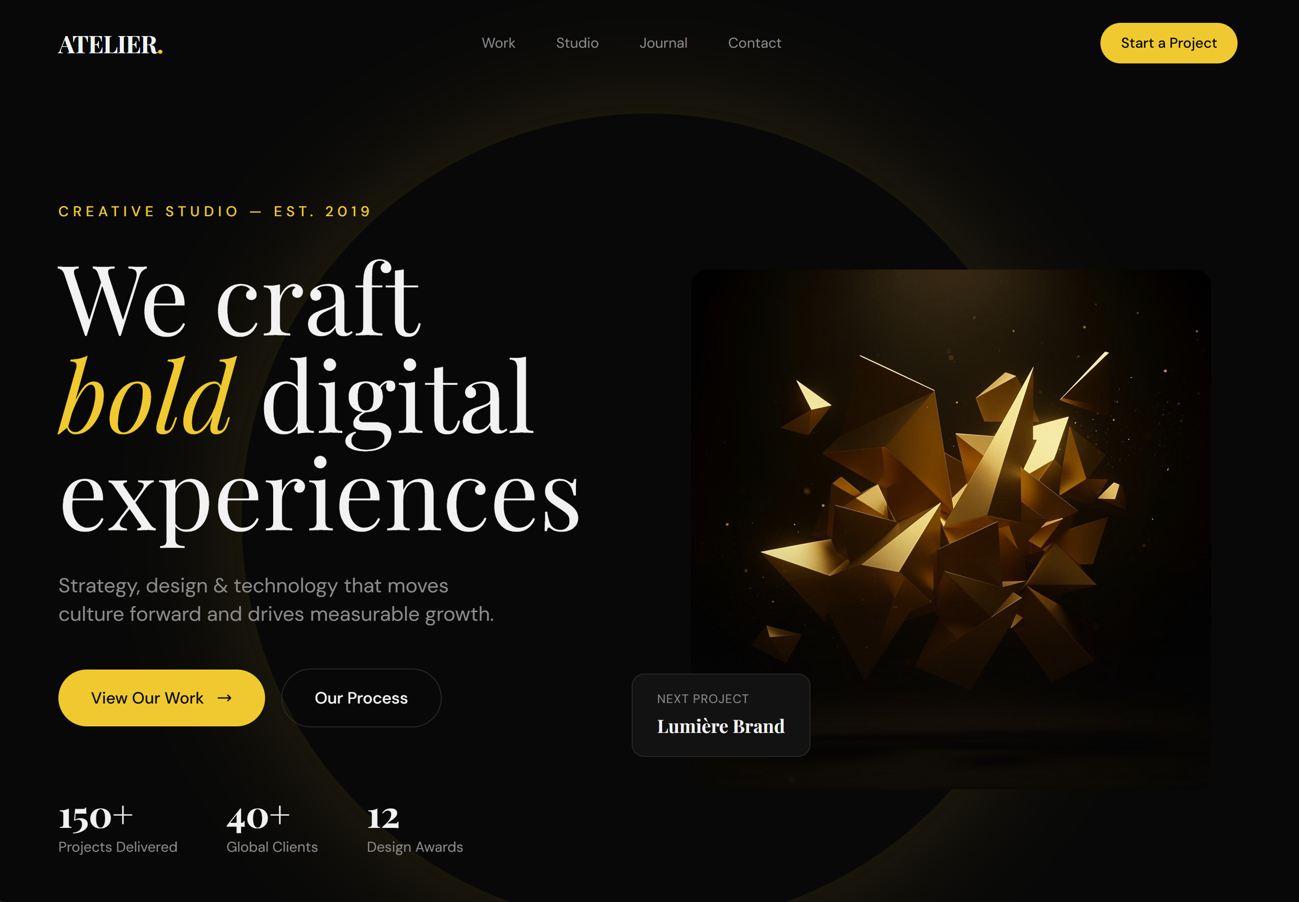 Website design 3 — desktop