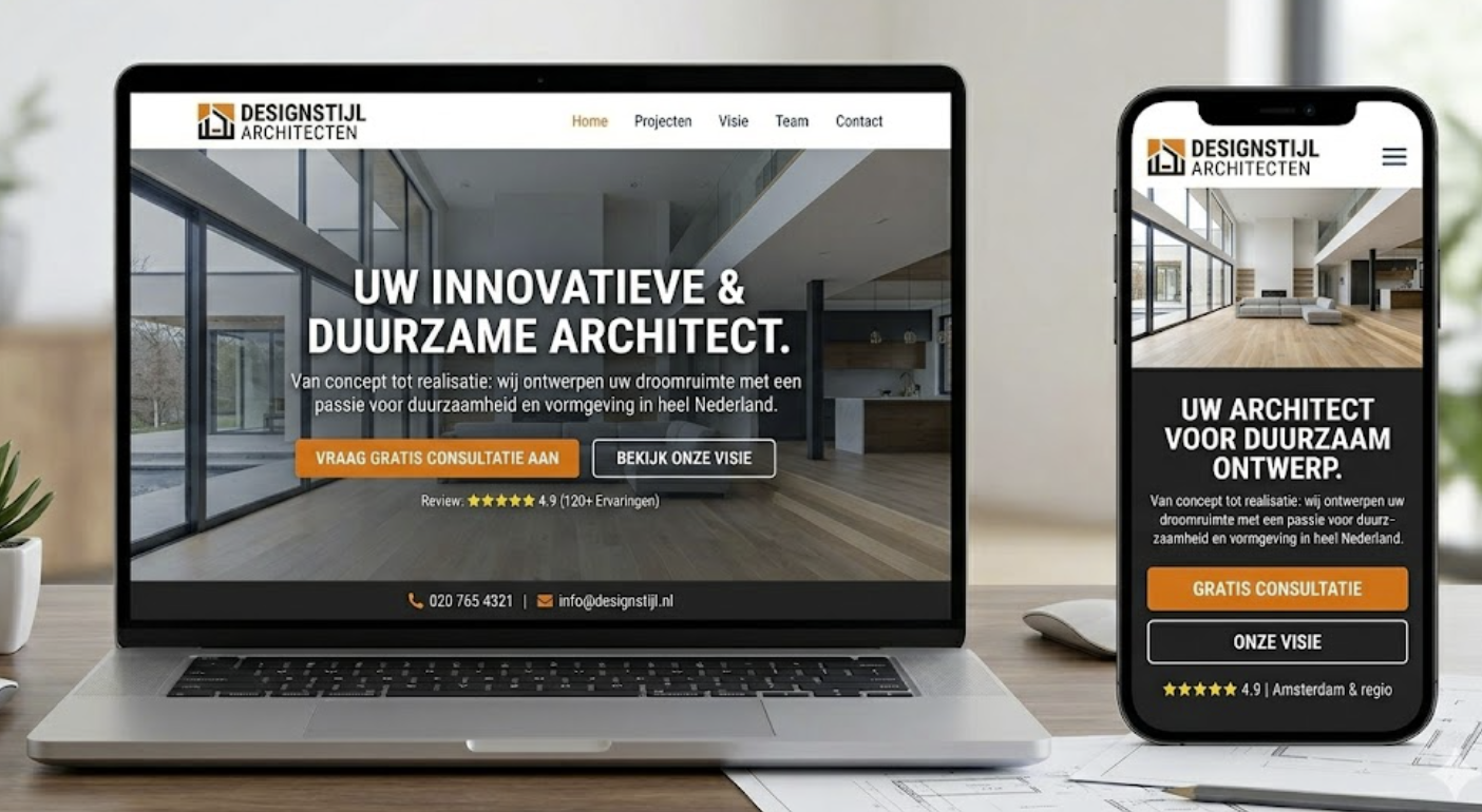 Voorbeeld webdesign — Webdesign Zaanstad: professionele website laten maken voor jouw Zaanstads bedrijf